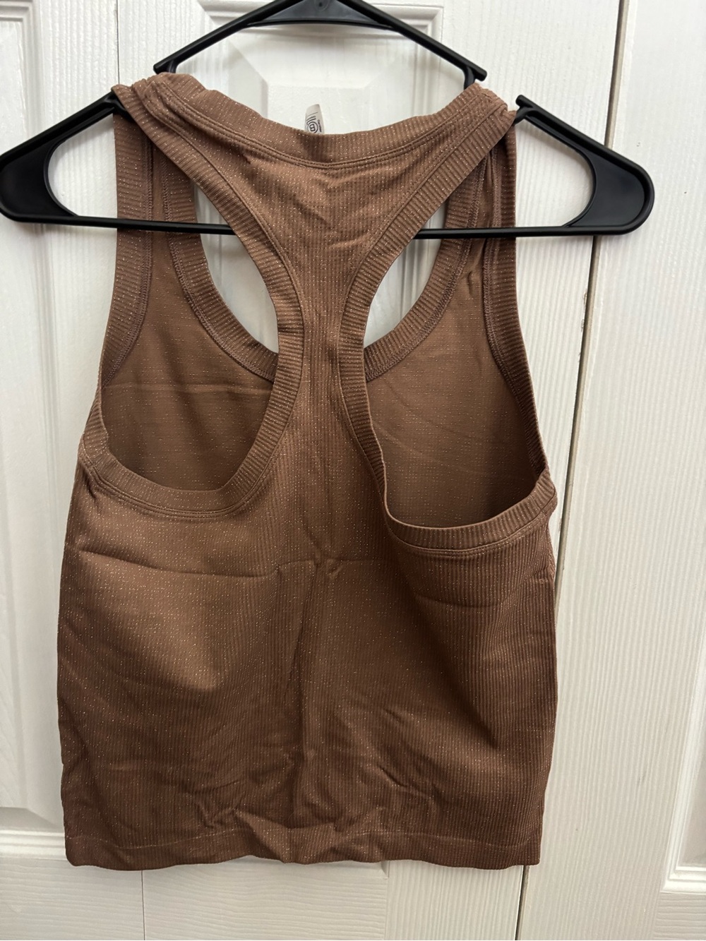 Athleta Women’s Ribbed Racerback Tank Top - Brown - Picture 2 of 2